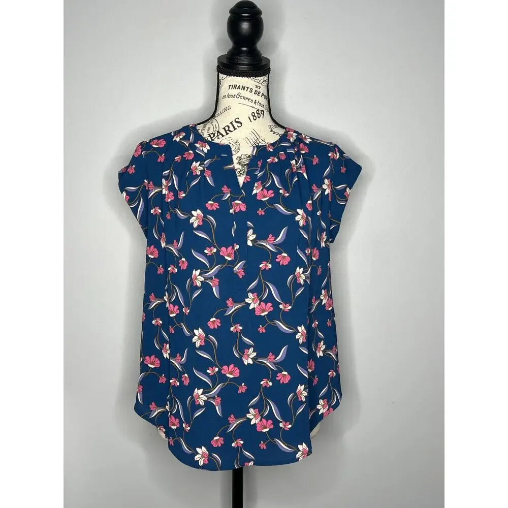 41Hawthorn (S) Morey Split Neck Short Sleeve Blouse - Stitch Fix Floral Top - Picture 10 of 10